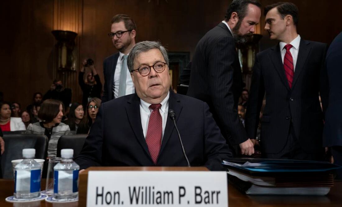 El fiscal general de Estados Unidos, William Barr, comparece ante el Senado de EU (Foto: AP)