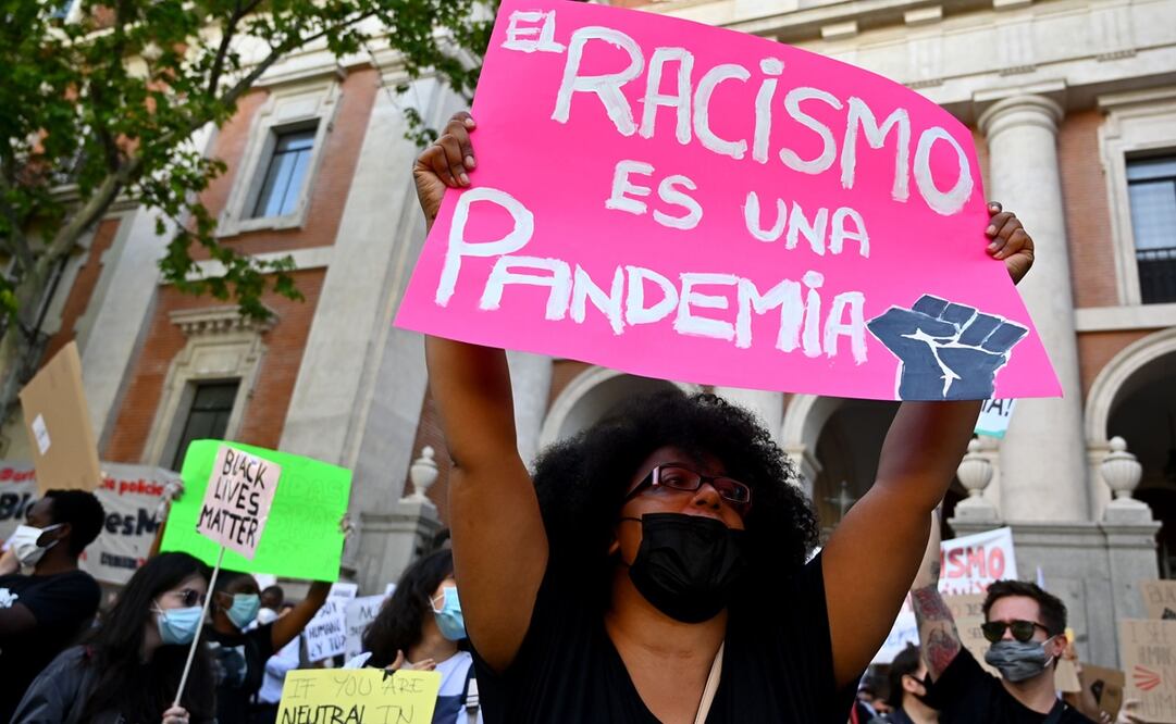 Protesta en Madrid contra el racismo (Foto: AFP)