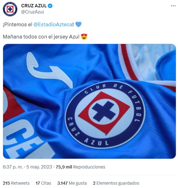 Tuit de Cruz Azul