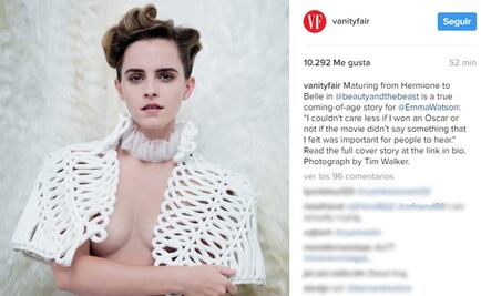 Emma Watson posa sin sostén