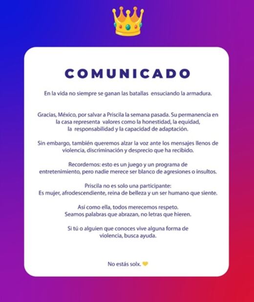 El quipo de la modelo puso un alto a los mensajes de odio y expresiones de violencia. Foto: Instagram.