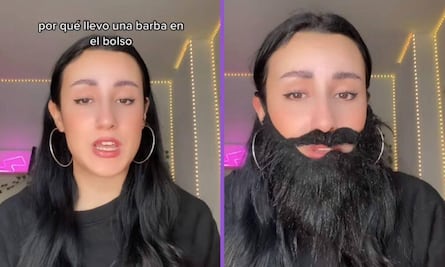 Mujer usa barba y bigote por miedo a ser asaltada y se vuelve viral