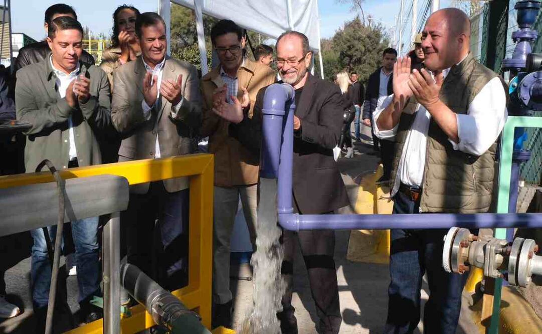 Puesta en marcha de la planta potabilizadora Línea Morada. Foto: Especial