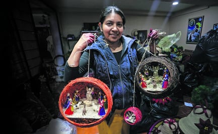 Navidad hecha de maíz y palma