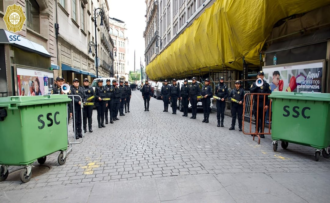 SSC implementa operativo para resguardar Zócalo este 15 de septiembre. Foto. SSC de la CDMX