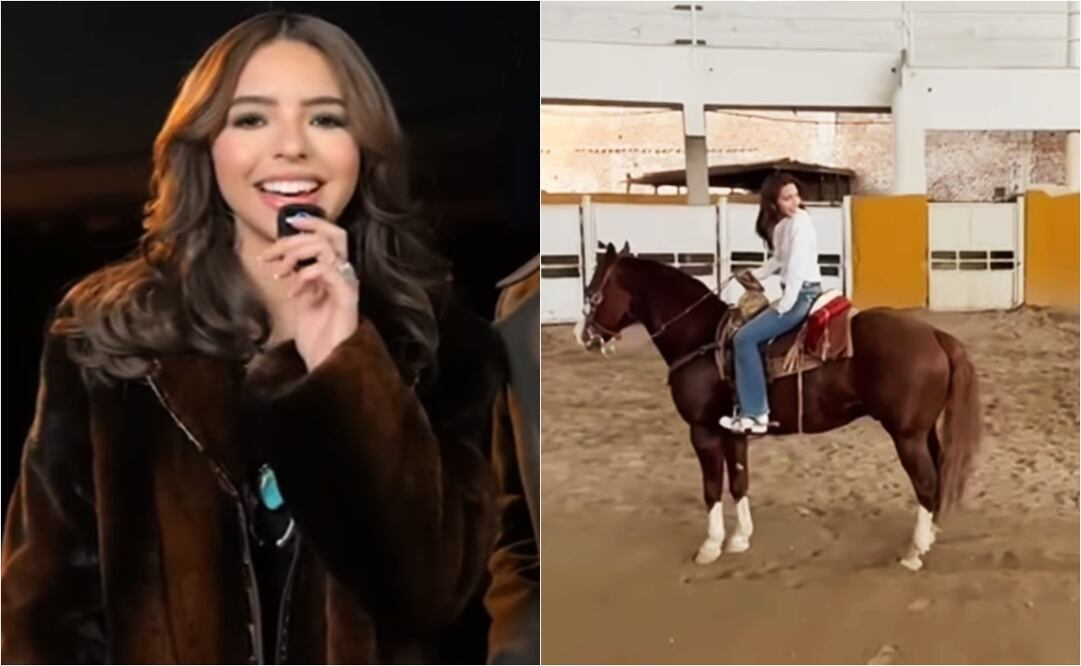 Ángela Aguilar muestra sus dotes para la equitación.
Fotos: Instagram