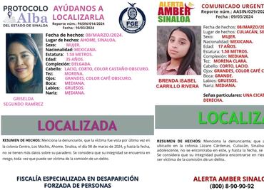 Localizan a 2 mujeres con vida, tenían reporte de desaparecidas en Culiacán y Los Mochis