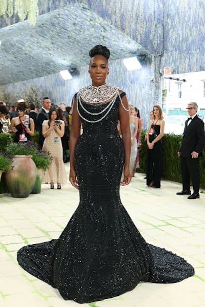 Venus Williams en la Met Gala. Foto:AFP