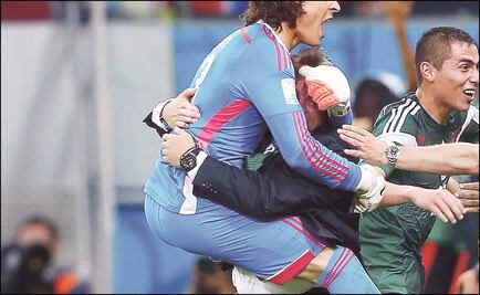 Los festejos de Miguel Herrera en Brasil 2014