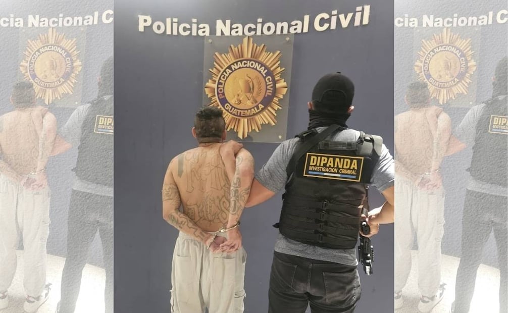 Detienen a "El Muerto", pandillero de El Salvador, en Chiapas. 19/09/2026. | Foto: X: @PNCdeGuatemala.