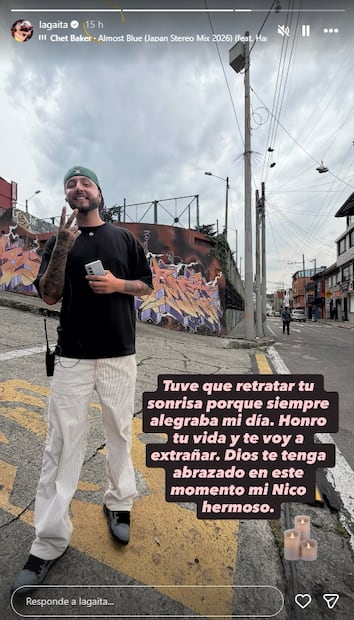 Carolina Gaitán comparte una fotografía de una de sus compañeros de la producción de "Sin senos sí hay paraíso", fallecido este 18 de abril, luego de un ataque.
Foto: Instagram, vía @lagaita