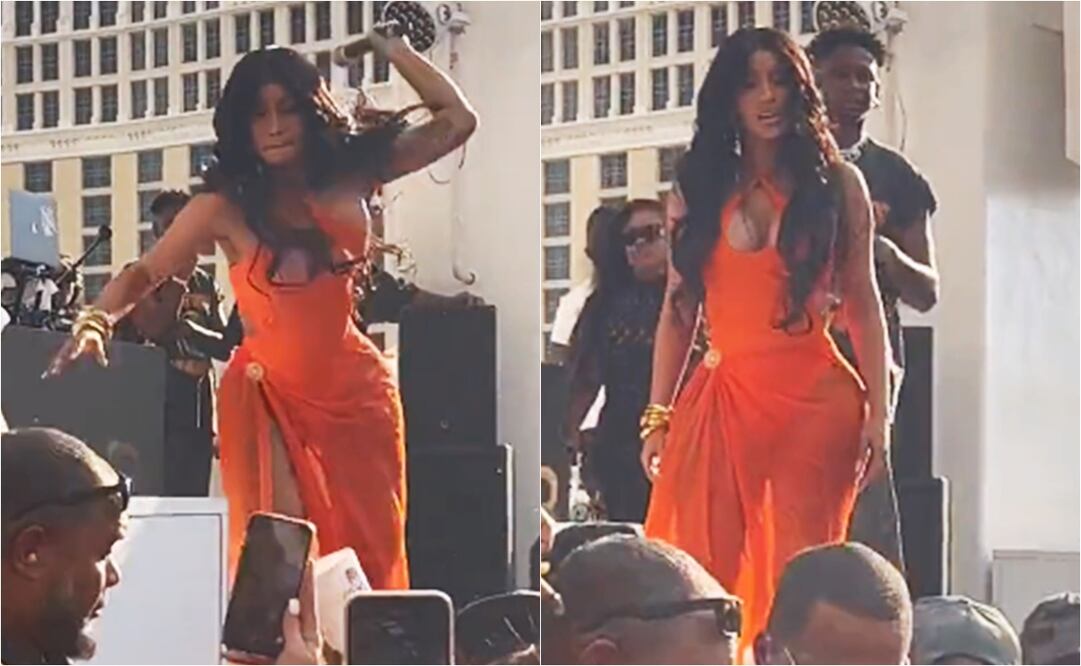 Cardi B explota contra un fan que le lanzó una bebida encima, mientras ella ofrecía un concierto este sábado.
Fotos: Twitter