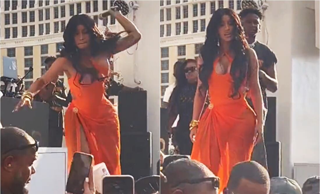 Cardi B explota contra un fan que le lanzó una bebida encima, mientras ella ofrecía un concierto este sábado.
Fotos: Twitter