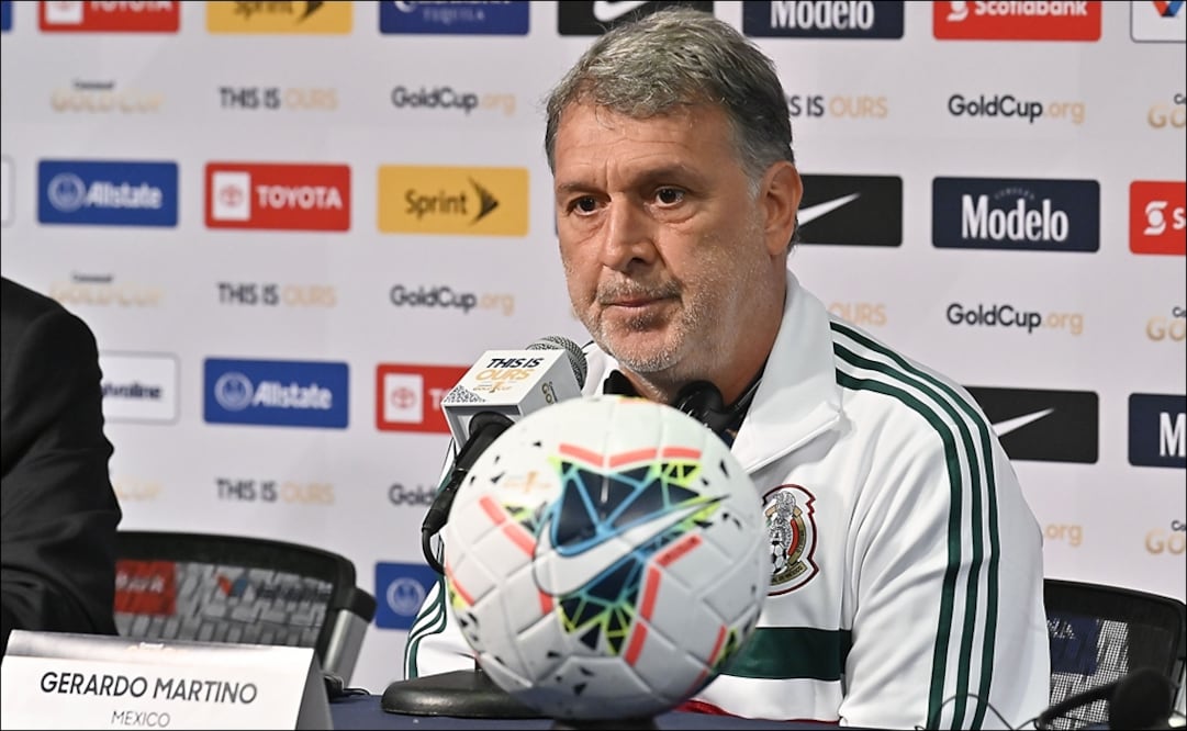 Gerardo "Tata" Martino en conferencia previo al debut de la Selección mexicana en Copa Oro 2019. Foto: Imago7