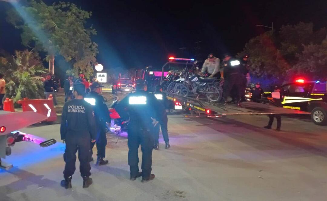 La Secretaría de Seguridad Pública y la Policía de Progreso realizó un operativo contra los arrancones (19/06/2025). Foto: Especial