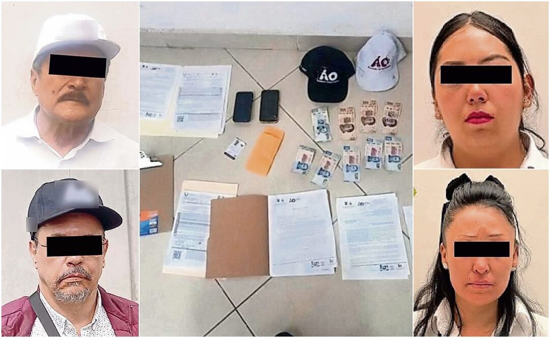 Los inculpados portaban documentos apócrifos para sustentar su advertencia de clausura de los negocios. (24/04/2025) Foto: Especial