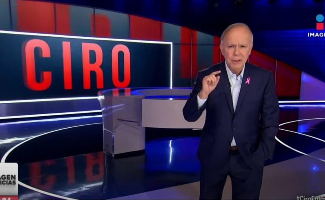 Ciro Gómez Leyva durante la última transmisión de su noticiero nocturno. Foto: Imagen TV