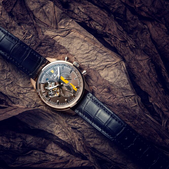 La versión de oro rosa de El Primero Chronomaster 1969 Cohiba Edition es una edición limitada a 50 piezas