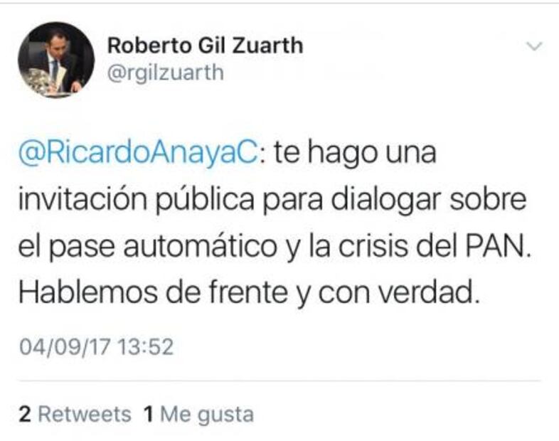 Invita Gil Zuarth a Anaya a hablar de frente y con verdad