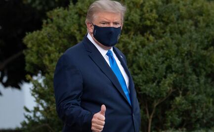 Caminando y con cubrebocas: así salió Trump de la Casa Blanca rumbo al hospital militar