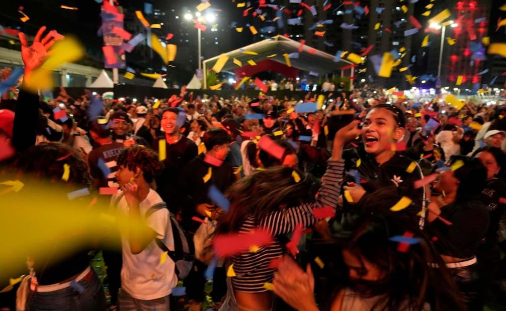 Celebración después del triunfo de Venezuela en el Clásico Mundial de Beisbol. Foto: AP