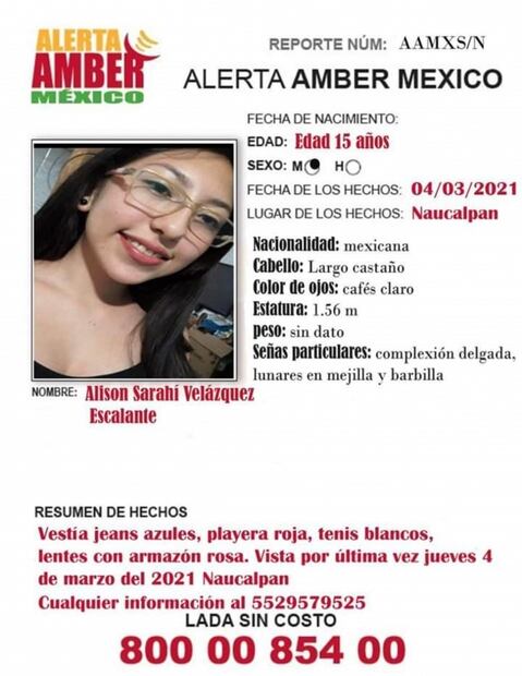 Buscan a Alison Sarahí, salió de su casa en Santa Cruz Acatlán y no ha vuelto