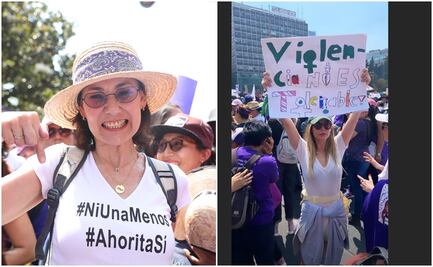 Mónica Garza y Camila Sodi se unen a la marcha y exigen alto a feminicidios