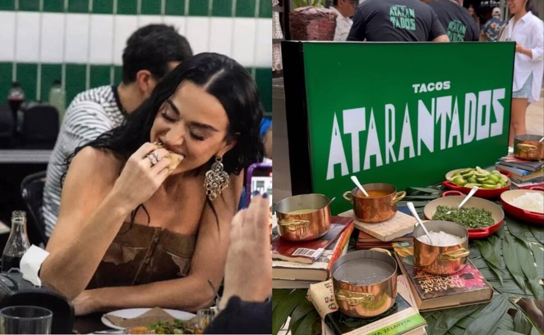 Captan a Katy Perry comiendo tacos en CDMX. Foto: Redes sociales