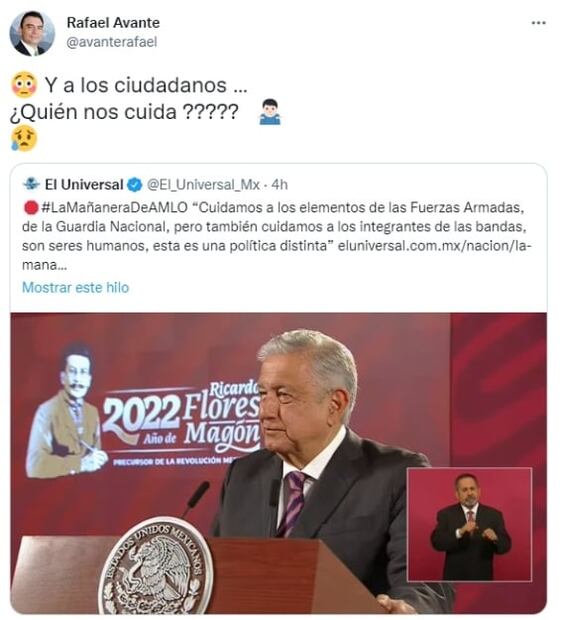 Critican a AMLO por declarar que también cuida a delincuentes porque "son seres humanos"