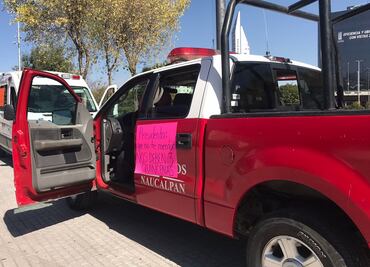 Bomberos, paramédicos y personal de PC acusan falta de pago de quincenas en Naucalpan