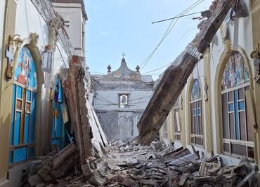 Colapsa techo de iglesia de 300 años en Cerralvo, Nuevo León; expertos analizarán estructura