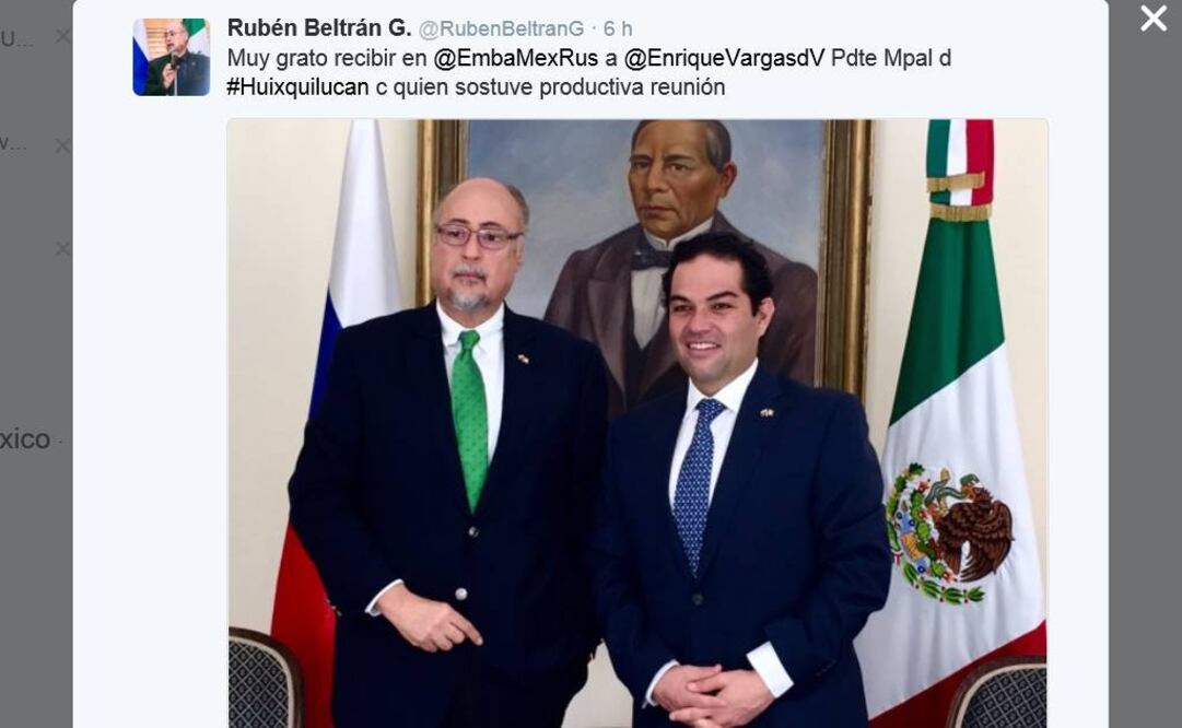 Alcalde de Huixquilucan viaja a Rusia