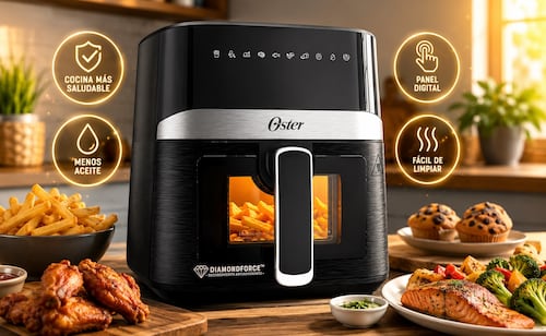 Freidora de aire digital Oster por menos de mil pesos en Amazon México; conoce sus características
