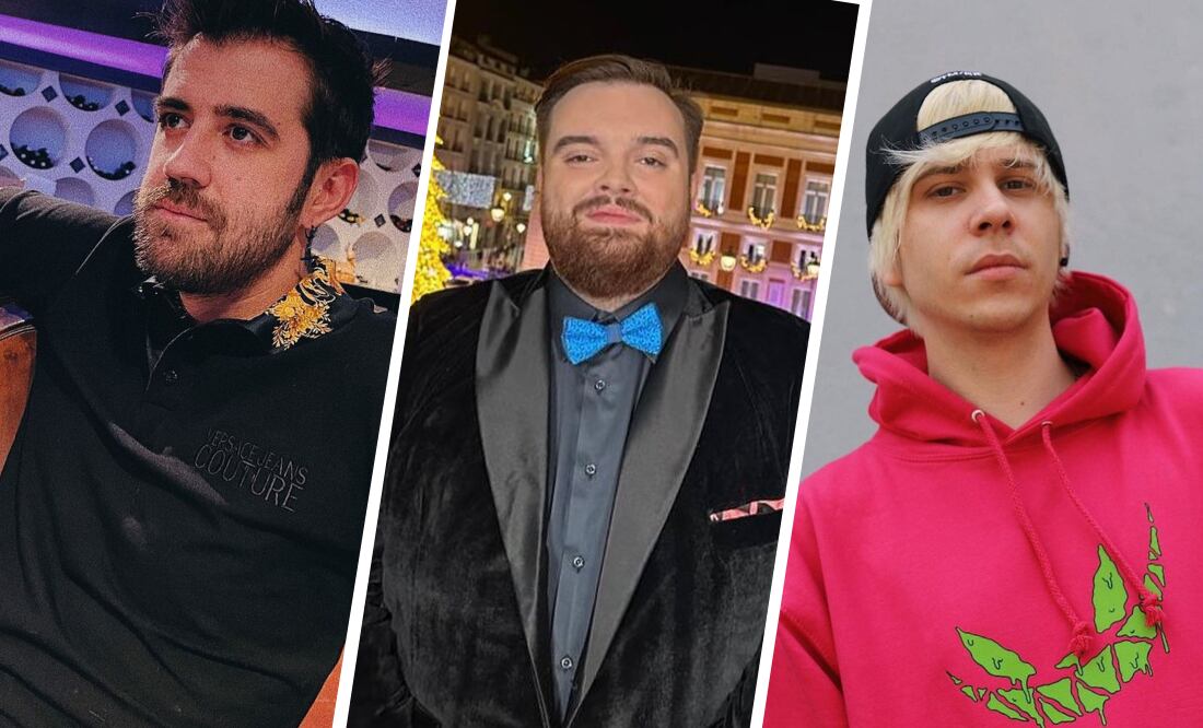 Así se llaman tus streamers favoritos. Fuente: Instagram @ibaillanos, @elrubiuswtf y @auronplay