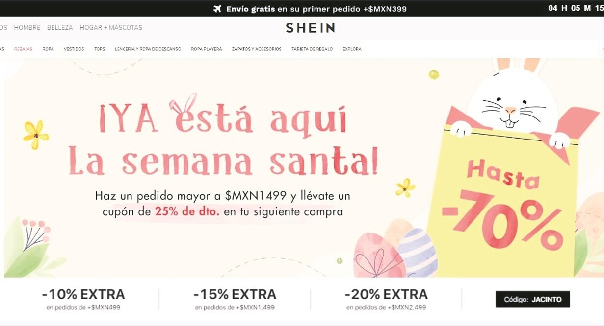 Shein ha protagonizado un ascenso meteórico en los últimos años; alcanzó una valoración de 92 mil millones de euros. CAPTURA DE PANTALLA