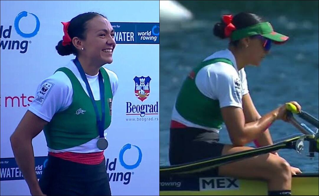 Kenia Lechuga ganó plata en el Campeonato Mundial de Remo - Foto: Especial