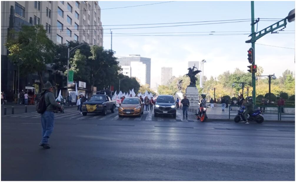 Marcha en Av. Juárez