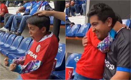 VIDEO: El hermoso festejo de un niño aficionado al Toluca con su papá en el Estadio Azteca