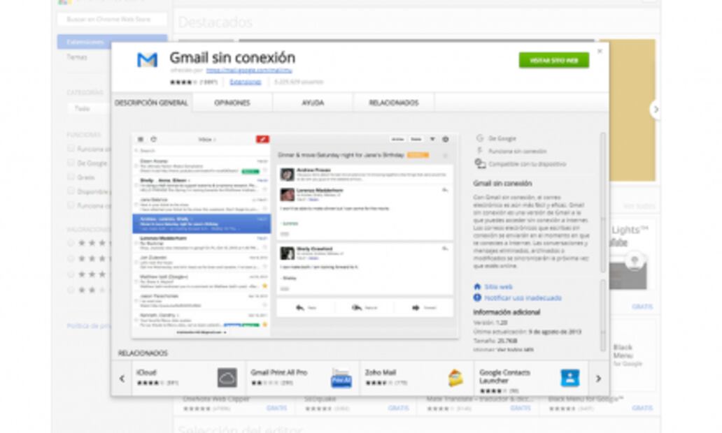 Ahora puedes usar Gmail offline 