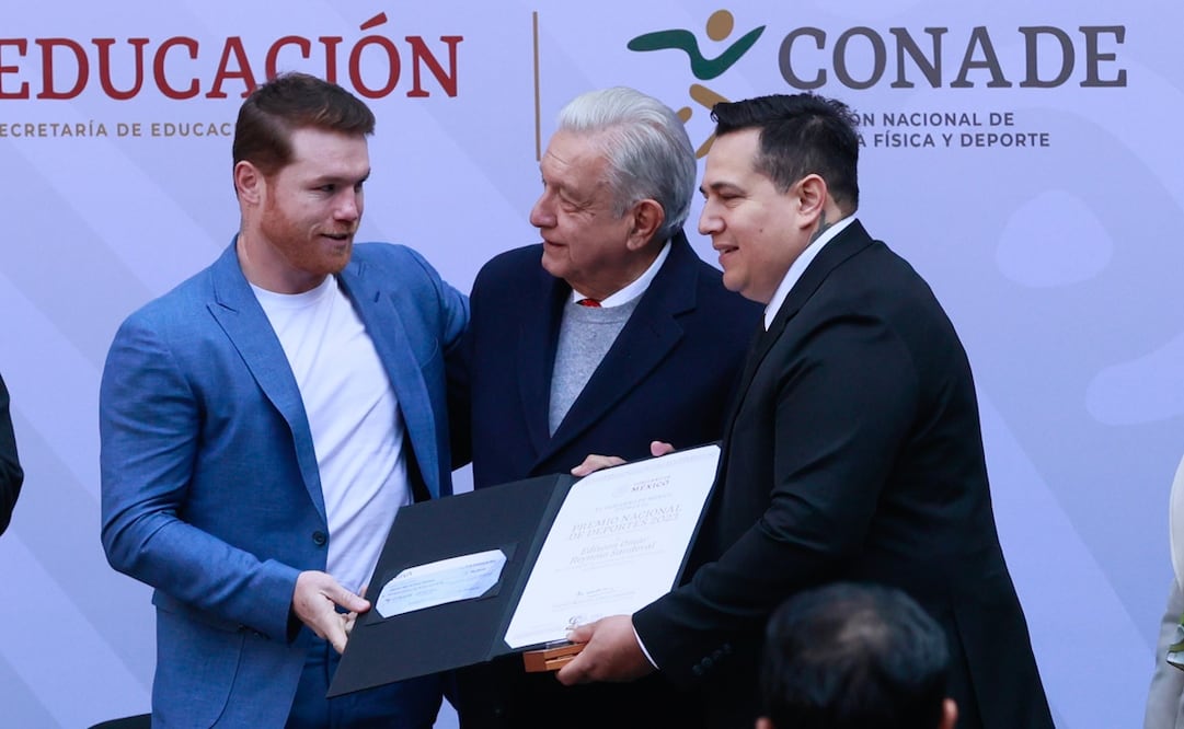 Eddy Reynoso, Randy Arozarena, Ale Valencia reciben el Premio Nacional de Deportes 2023 FOTO: Fernanda Rojas - El Universal