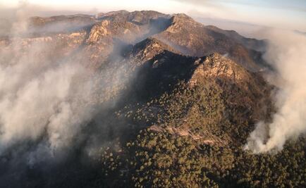 Continúan labores en control de incendio en Sierra de San Miguelito