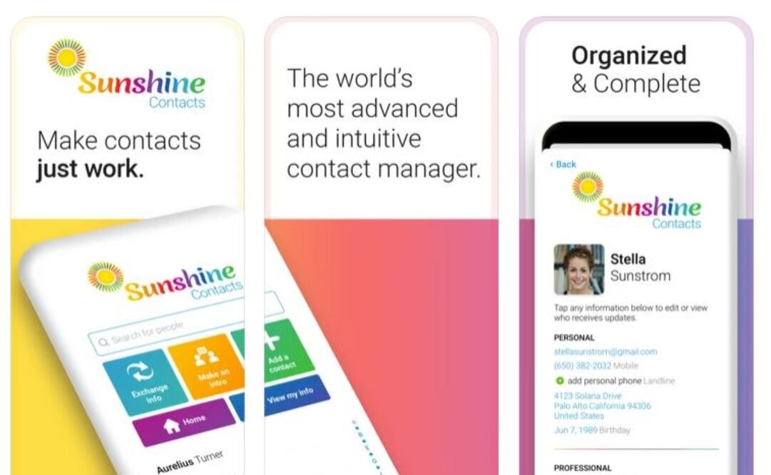 Sunshine Contacts es el primer producto de la startup Sunshine. 