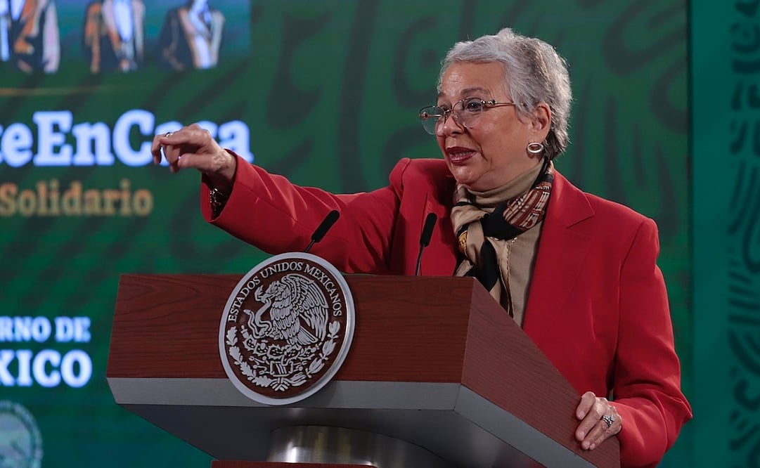 La secretaria de Gobernación suple al Presidente, quien se recupera de Covid-19. Foto: Berenice Fregoso / EL UNIVERSAL