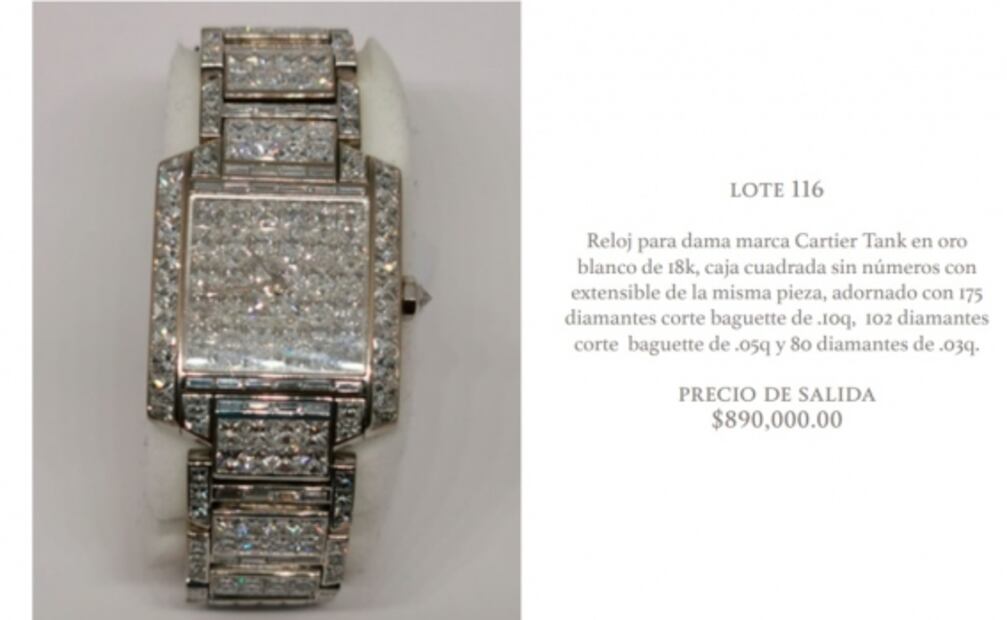 Pluma con diamantes y cachas de oro para pistola, detalles extravagantes de las joyas que subastarán en Los Pinos