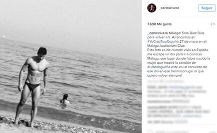 Carlos Rivera presume sus músculos