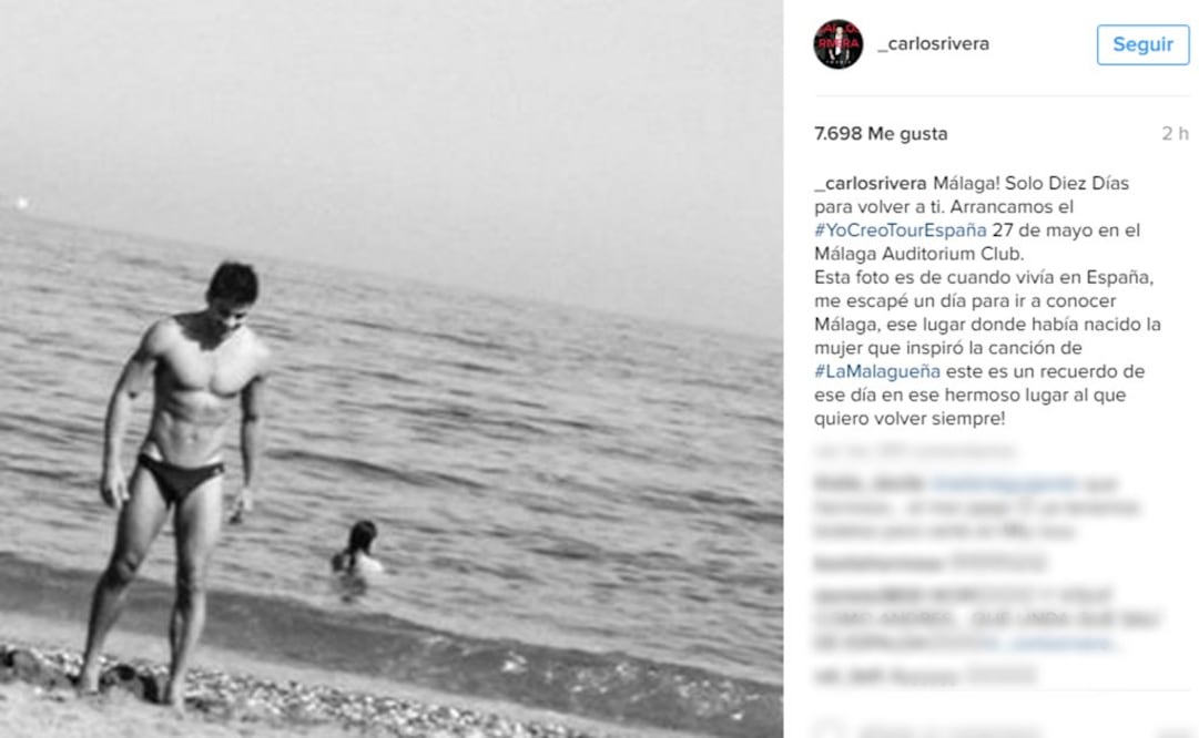 Foto: Tomada del Instagram de Carlos Rivera