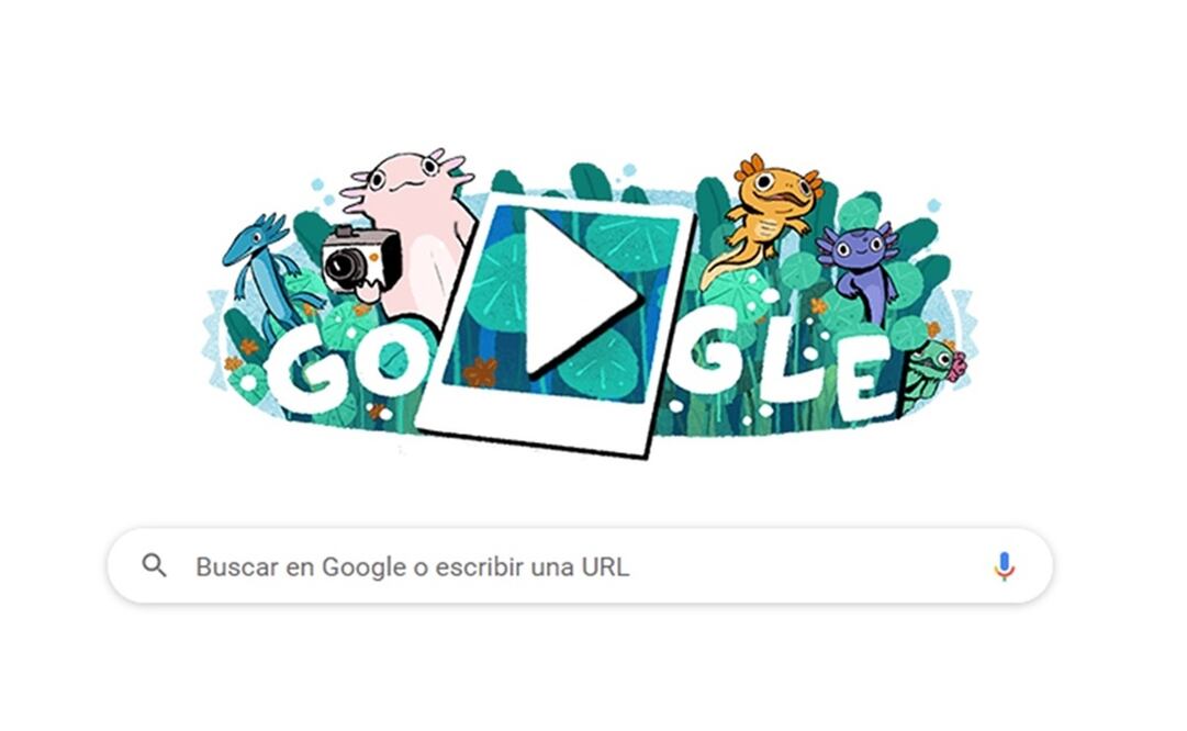Google le dedicó su Doodle al lago de Xochimilco. Foto: Captura Google