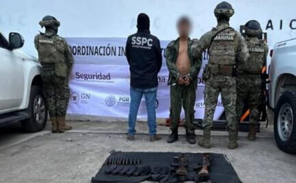 Grupo armado agrede a elementos de la Marina en Sinaloa; detienen a dos y aseguran armas automáticas y granadas