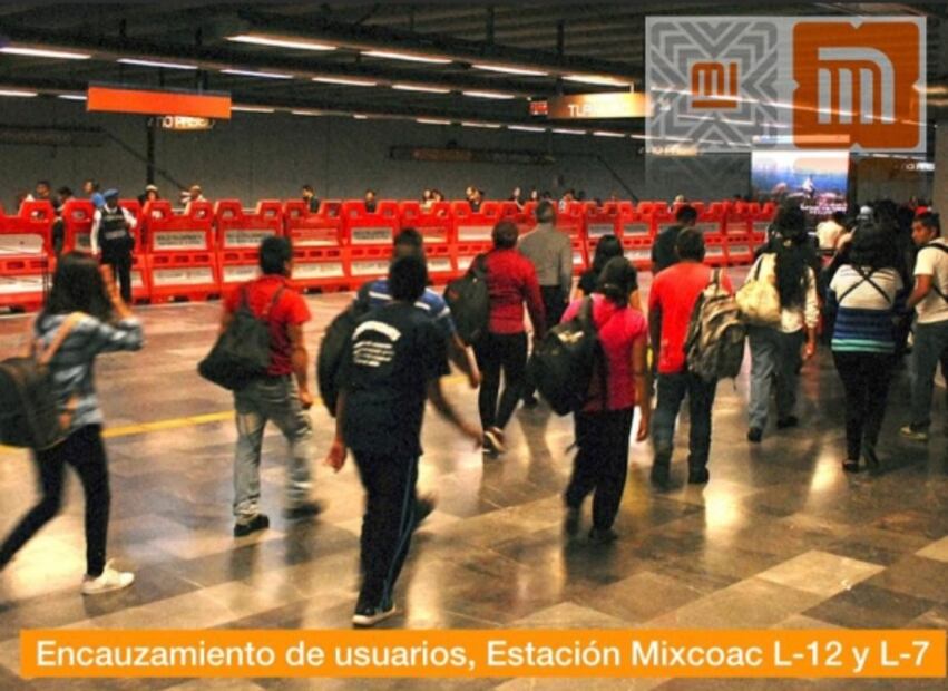 Para evitar saturación, el Metro implementa encauzamiento de usuarios en Mixcoac