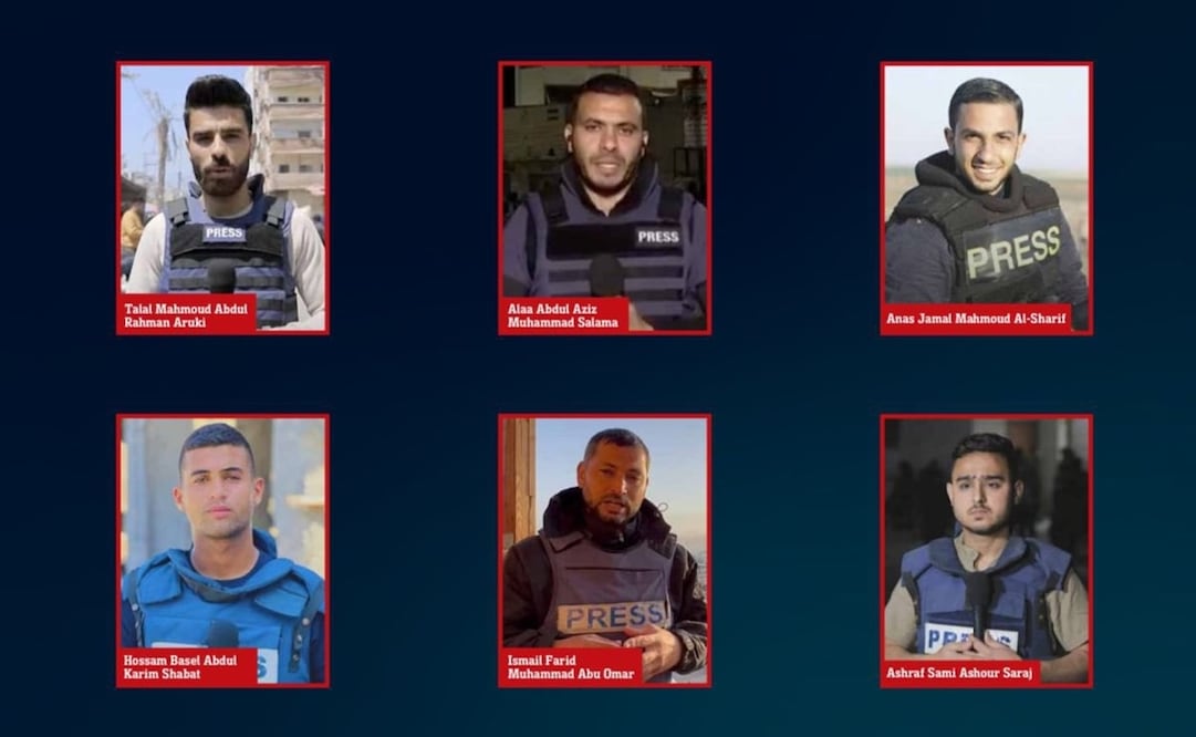 Israel señaló a cuatro periodistas de Al Jazeera de tener vínculos con Hamás. Los otros dos fueron acusados de estar relacionados con Yihad Islámica. Foto: X @AbujomaaGaza